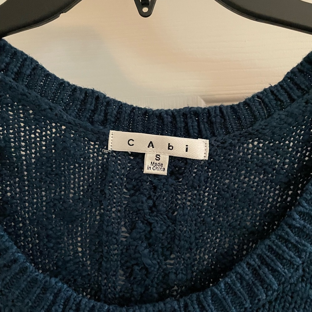 CAbi sweater teal size small